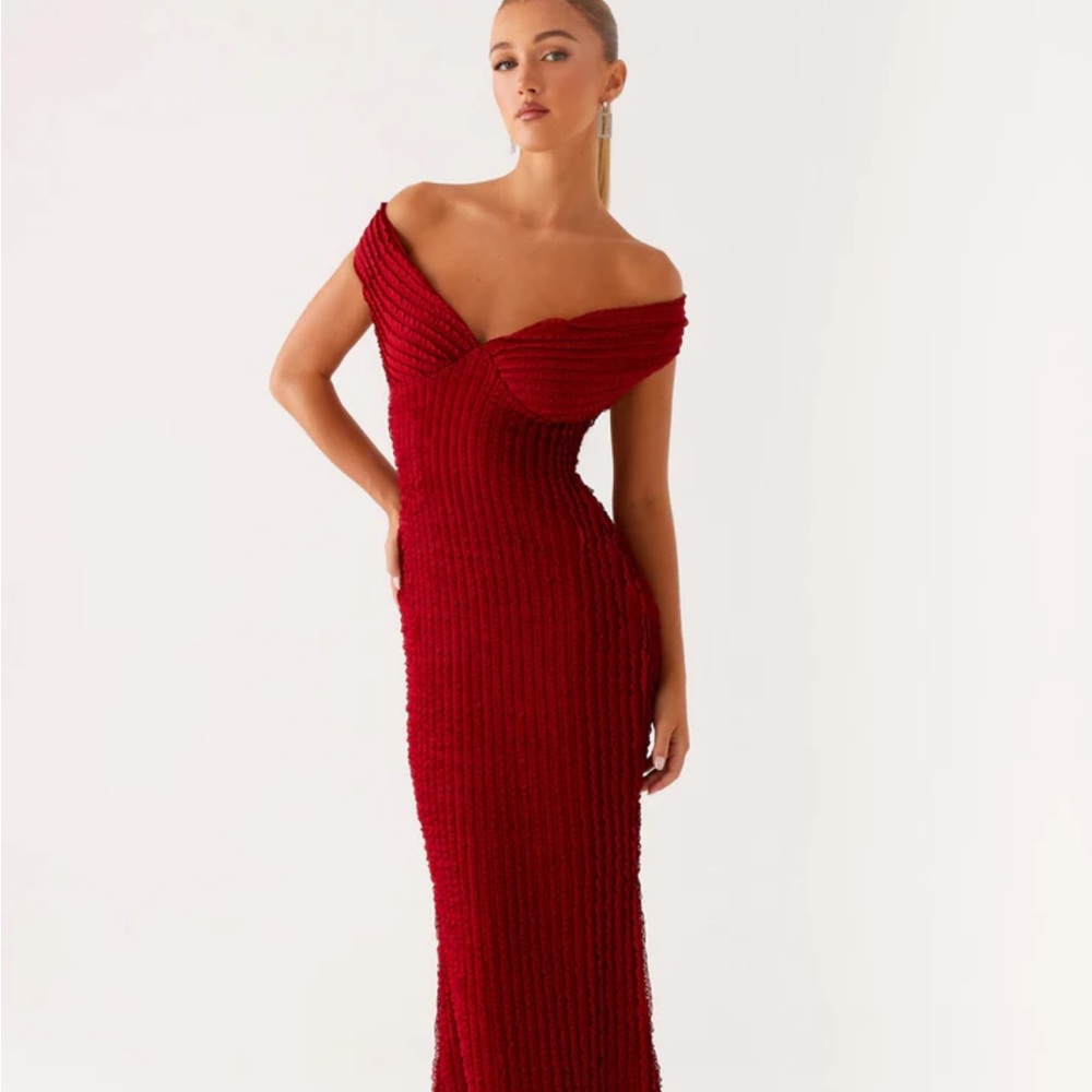 Peppermayo maxi red dress NWT